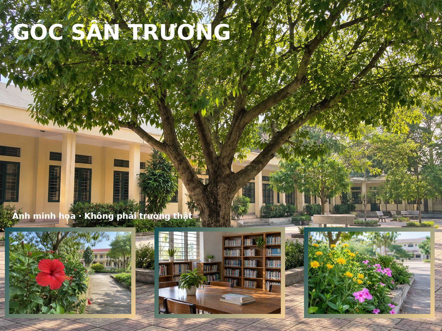 Tờ rơi bốn ảnh được ghép từ chín lớp trong dự án XCF; ảnh chỉ để minh họa.