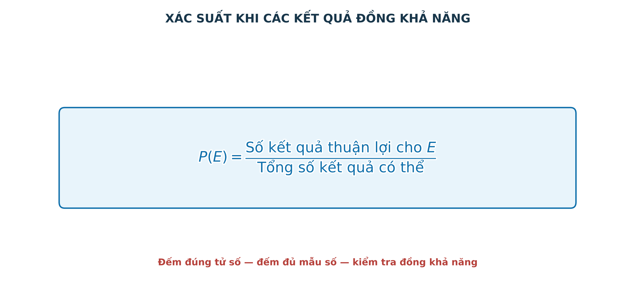 Công thức xác suất bằng tỉ số