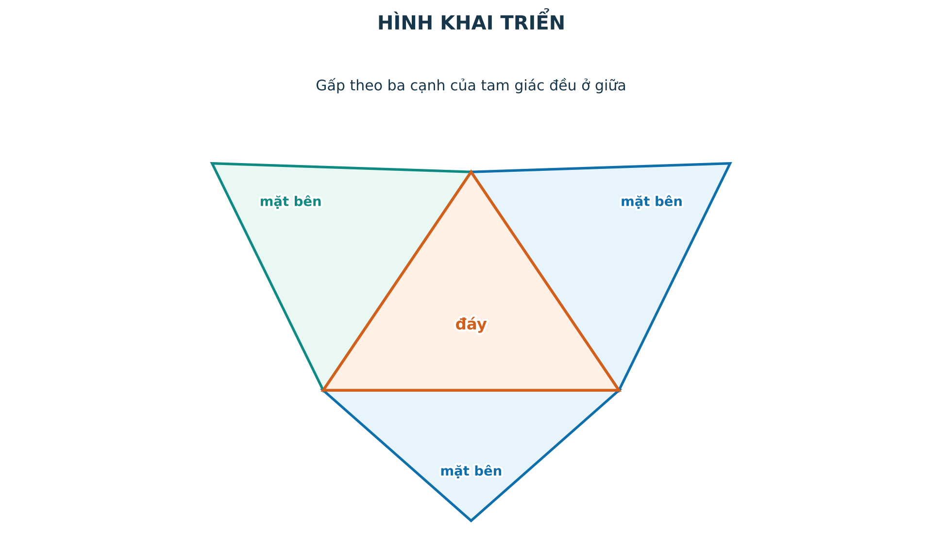 Hình khai triển của hình chóp tam giác đều